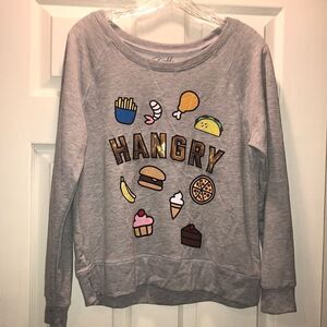 (5/$25) Cold Crush Hangry Sequin Emoji Sweatshirt